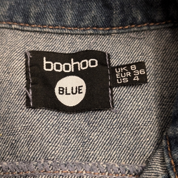 Boohoo Jean Jacket Oversized  4 - Picture 6 of 6